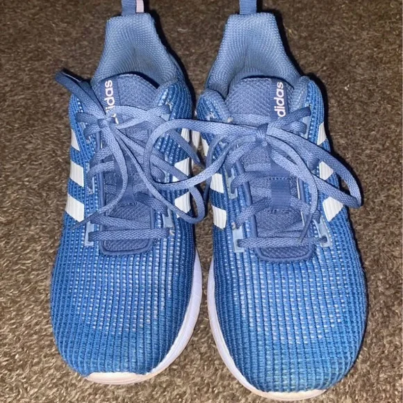 adidas | Shoes | Adidas Blue And Light Pink Sneakers With Laceup Design |  Poshmark